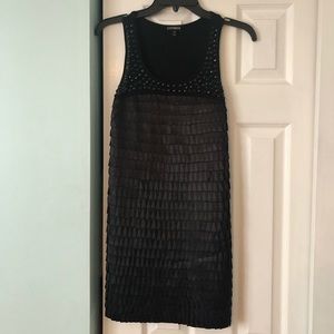 Express black ruffle dress